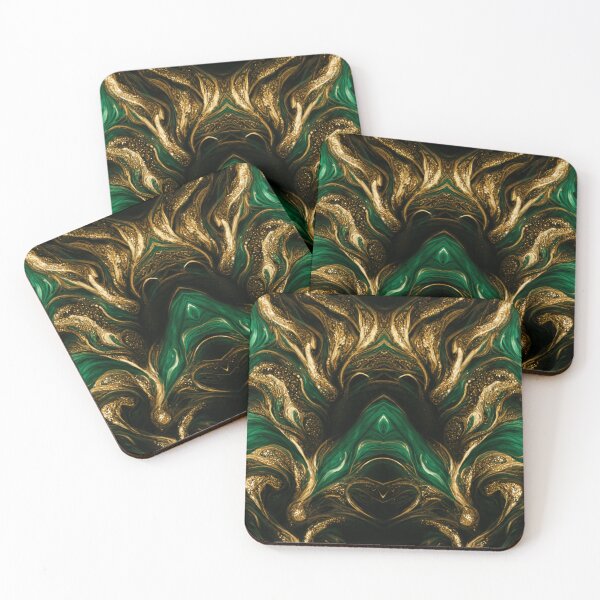 Item preview, Green and Gold Paint Pattern designed and sold by zoldi.