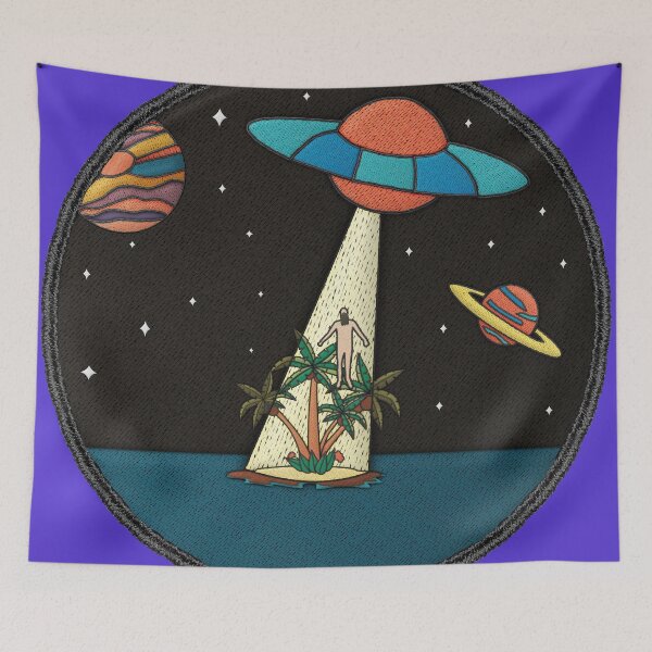 Item preview, Deserted Island Abduction Midlife Merit Badge designed and sold by jephwho.