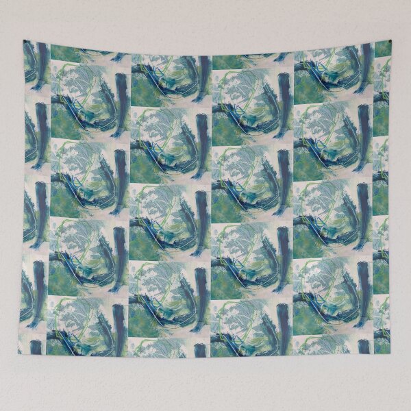 Item preview, Blue Lagoon - Abstract Expressionism designed and sold by SarahRussellArt.