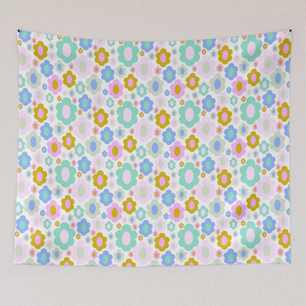 Item preview, 60s Flowers - Cosmic Pastel designed and sold by KBurnsArt.