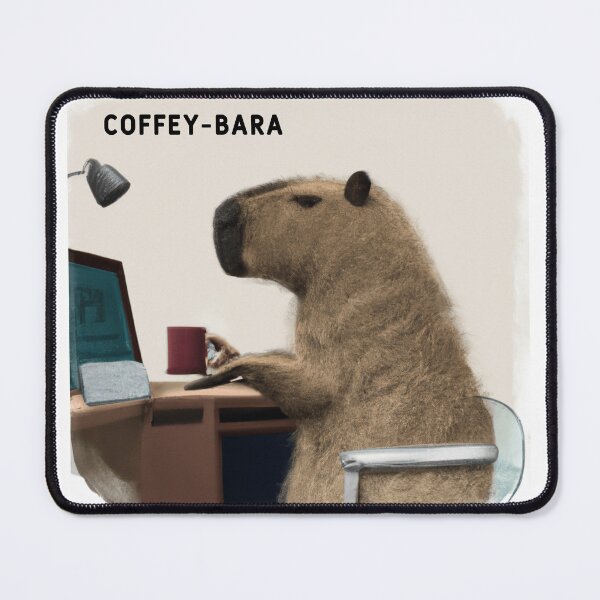 Item preview, Coffey-bara Capybara Poster designed and sold by CatPaintStore.