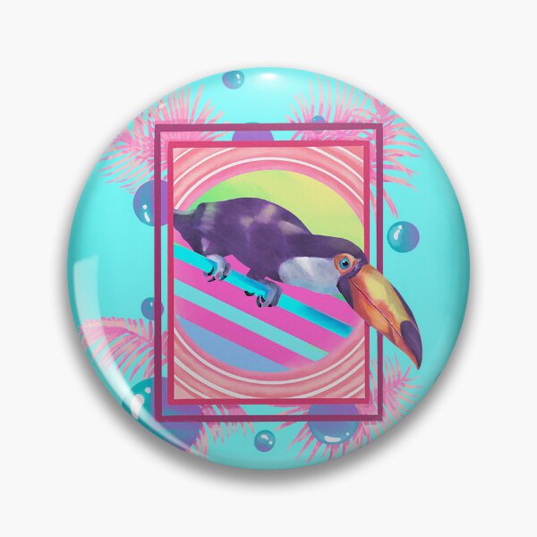 Item preview, Summertime Vaporwave Toucan designed and sold by Joanne Neubauer.