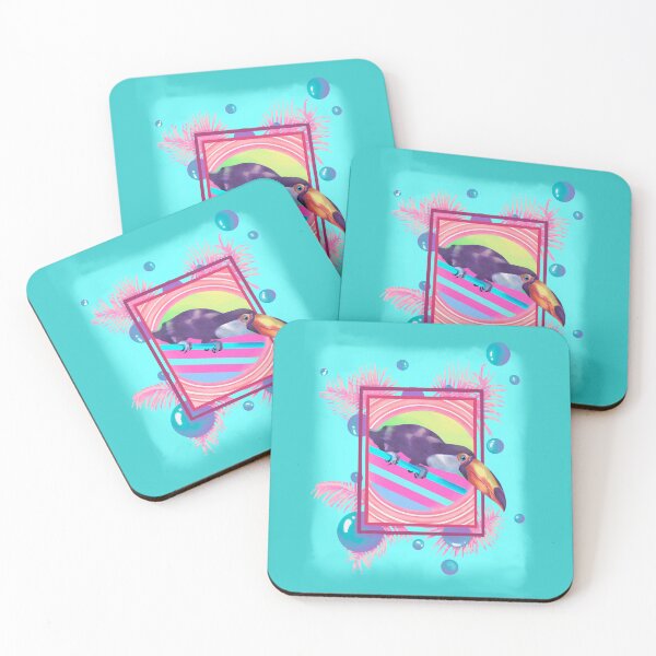 Item preview, Summertime Vaporwave Toucan designed and sold by Joanne Neubauer.