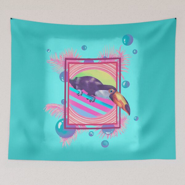 Item preview, Summertime Vaporwave Toucan designed and sold by Joanne Neubauer.