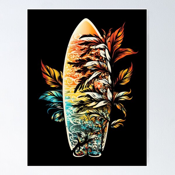 Item preview, Surfing surf Board paddle board colourful rainbow designed and sold by EternalDelight1.