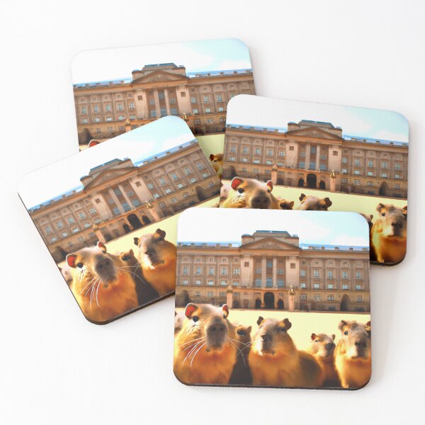 Item preview, Capybaras at the Palace designed and sold by CatPaintStore.