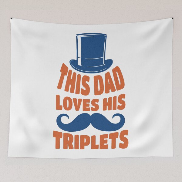 Item preview, This dad loves his triplets mustache designed and sold by somi3art.