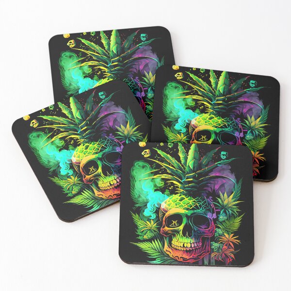 Item preview, Tropical Skull with Trippy Flame Design designed and sold by MindWave THC.