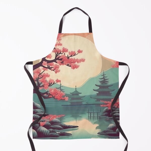Item preview, Retro cherry blossom scenery landscape art designed and sold by Artyselley.