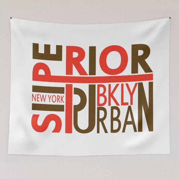 Item preview, Superior New York Brooklyn Typographic Design designed and sold by deepakrode7.
