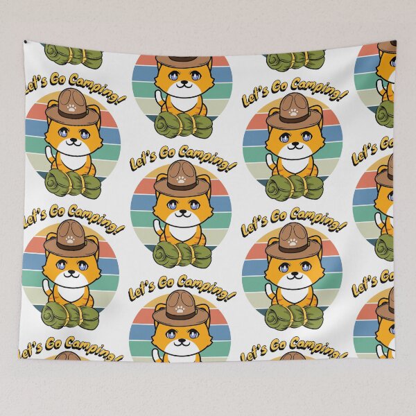 Item preview, Funny Orange Cat Wants to go Camping designed and sold by Pet Station.