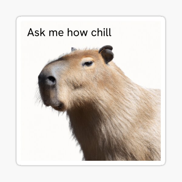 Item preview, Ask me how chill Capybara designed and sold by CatPaintStore.