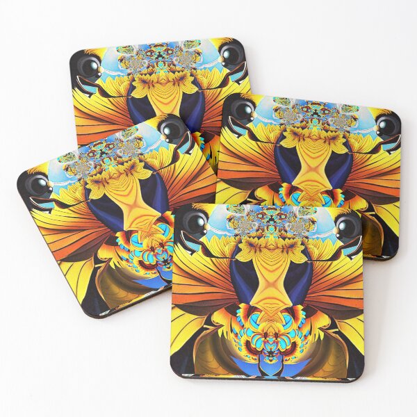 Item preview,  *Funny Abstract Bee On A Sunflower Summer Blue Sky Painting* designed and sold by Ralek.