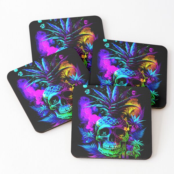 Item preview, Tropical Skull with Trippy Flame Design designed and sold by MindWave THC.