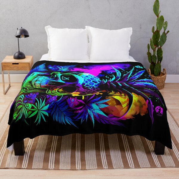 Item preview, Tropical Skull with Trippy Flame Design designed and sold by MindWave THC.