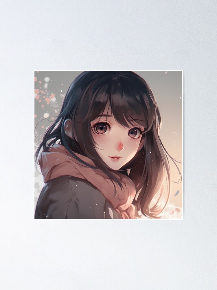 Cute Anime Girl Soft Aesthetic Poster for Sale by Merch-For-All