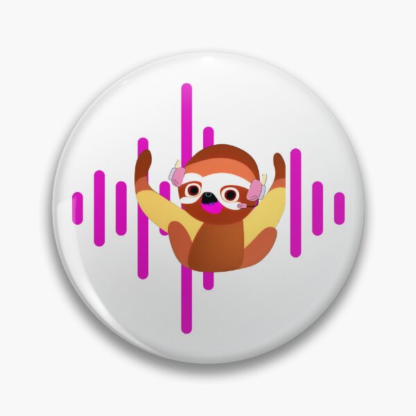 Item preview, i nap periodically funny dancing sloth wearing headset  designed and sold by Shimizite Art.