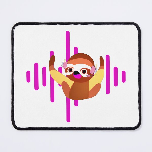 Item preview, i nap periodically funny dancing sloth wearing headset designed and sold by Shimizite Art.