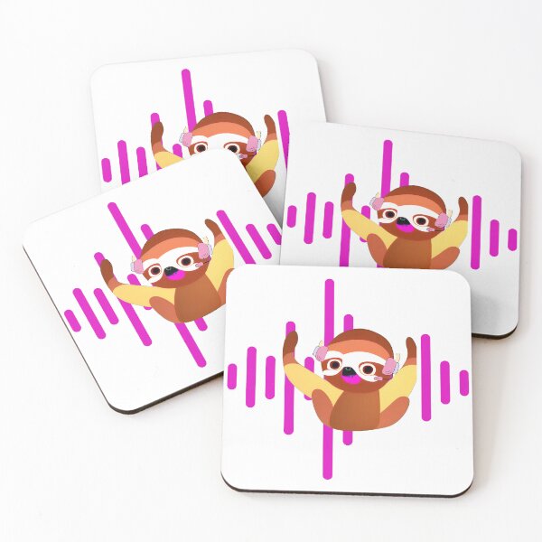 Item preview, i nap periodically funny dancing sloth wearing headset  designed and sold by Shimizite Art.