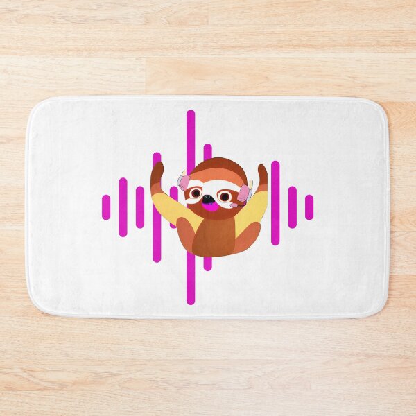 Item preview, i nap periodically funny dancing sloth wearing headset  designed and sold by Shimizite Art.