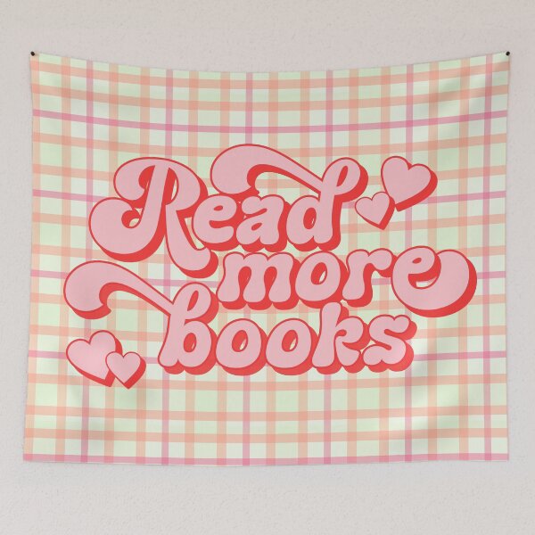 Item preview, Read More Books - Books Lover Quote Red Retro Typography designed and sold by Cawaiico.