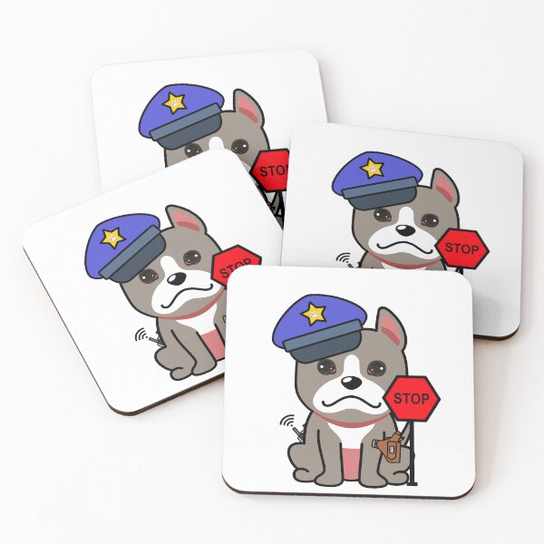 Item preview, Funny Grey dog Police designed and sold by Pet Station.