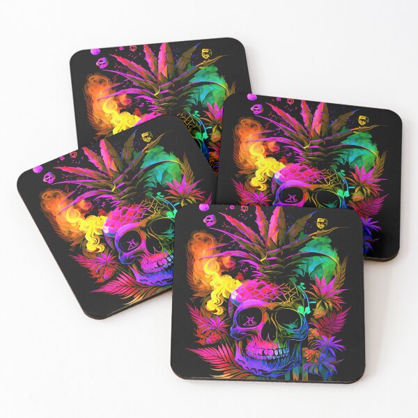 Item preview, Tropical Skull with Trippy Flame Design designed and sold by MindWave THC.