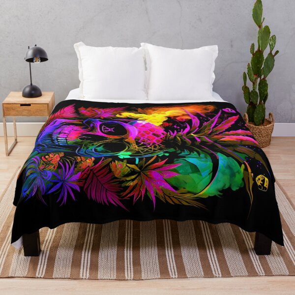 Item preview, Tropical Skull with Trippy Flame Design designed and sold by MindWave THC.