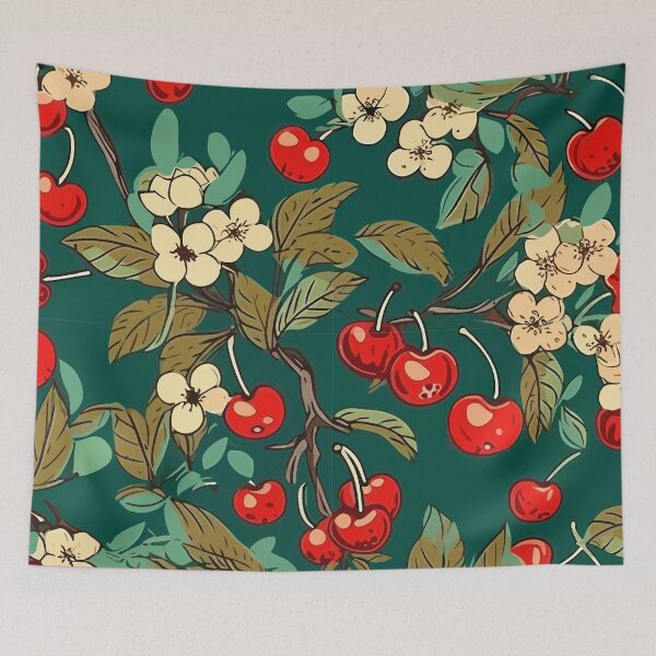 Item preview, Enchanting Cherry Blossoms Amidst Foliage designed and sold by TopArtsy.