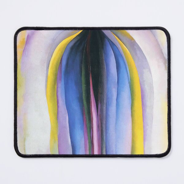 Item preview, Grey Line with Black, Blue and Yellow painting by Georgia O'Keeffe designed and sold by Artcol.