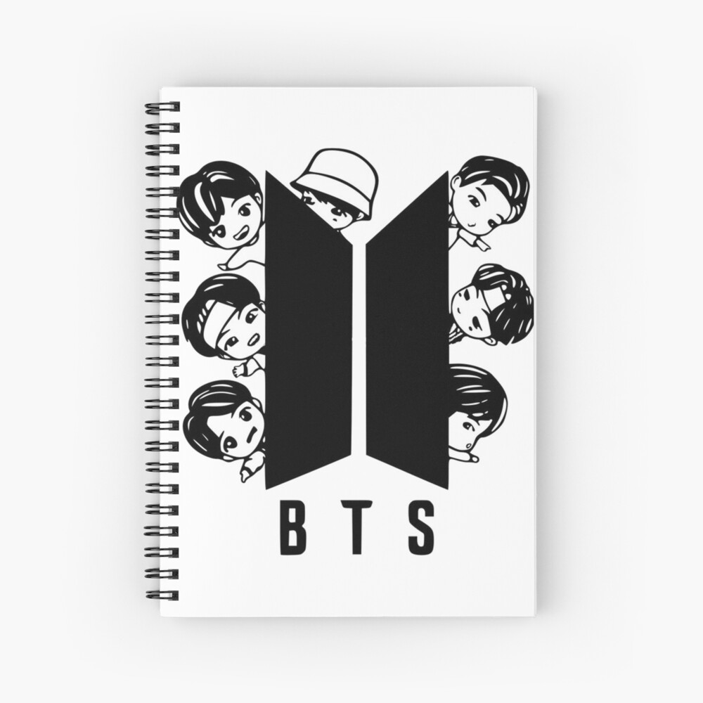 BTS logo, black and white, bts drawing, drawing, wings, HD phone wallpaper  | Peakpx