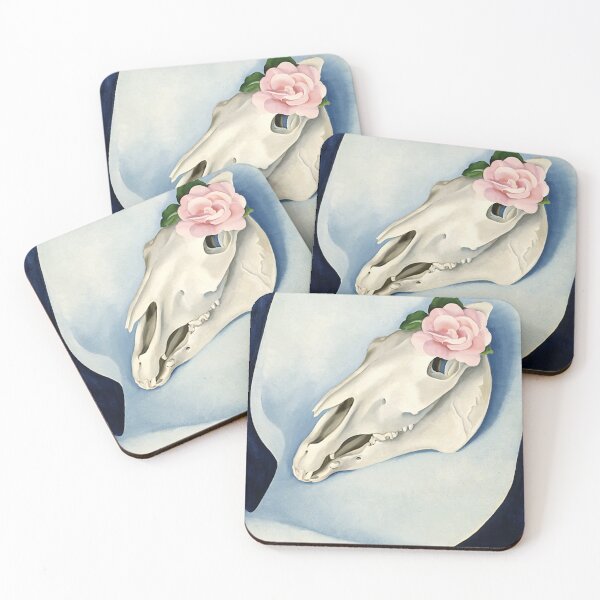 Item preview, Horse's Skull with Pink Rose by Georgia O'Keeffe designed and sold by Artcol.