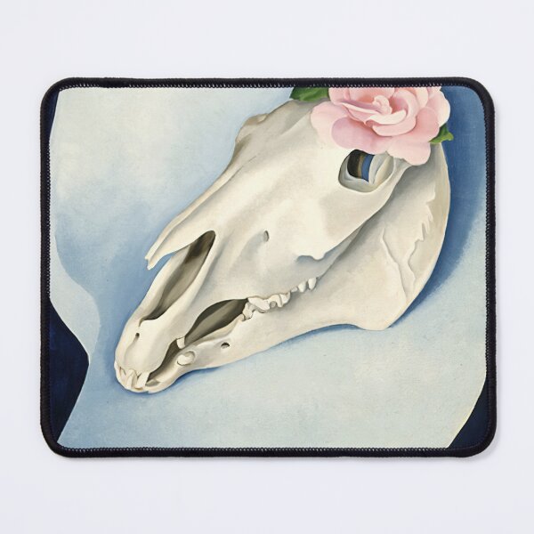 Item preview, Horse's Skull with Pink Rose by Georgia O'Keeffe designed and sold by Artcol.