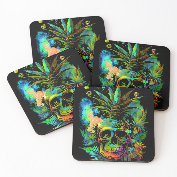 Item preview, Tropical Skull with Trippy Flame Design designed and sold by MindWave THC.