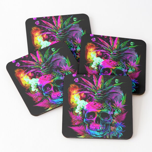 Item preview, Tropical Skull with Trippy Flame Design designed and sold by MindWave THC.