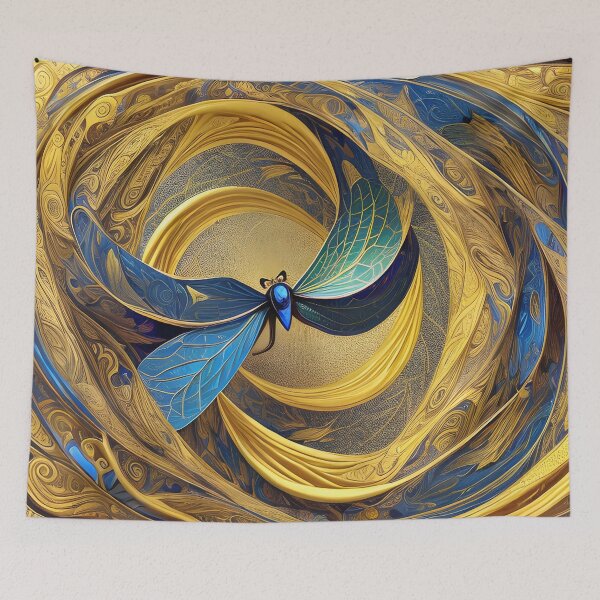 Aperçu de l'œuvre Tourbillon abstrait libellule 5 créée et vendue par christineiris.