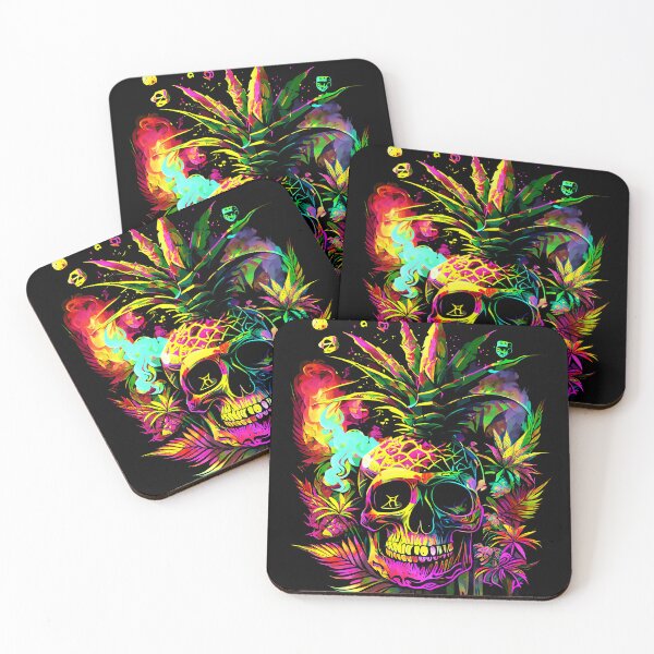 Item preview, Tropical Skull with Trippy Flame Design designed and sold by MindWave THC.