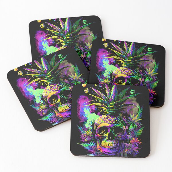 Item preview, Tropical Skull with Trippy Flame Design designed and sold by MindWave THC.
