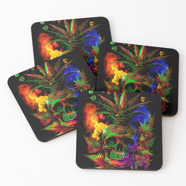 Item preview, Tropical Skull with Trippy Flame Design designed and sold by MindWave THC.