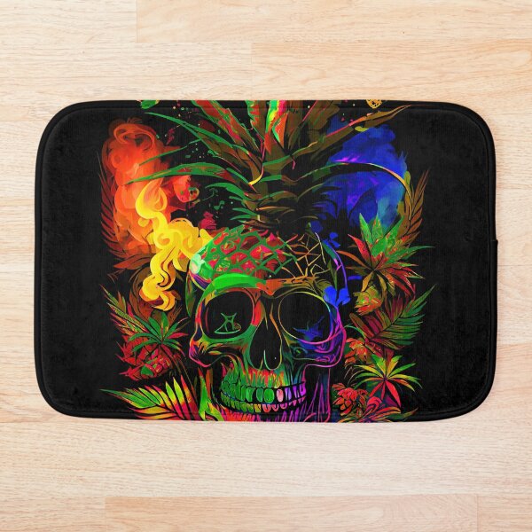 Item preview, Calavera tropical con diseño de llama trippy designed and sold by MindWave THC.