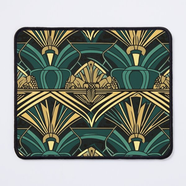 Item preview, Emerald Green & Gold Art Deco Geometric Pattern designed and sold by JackCurtis1991.