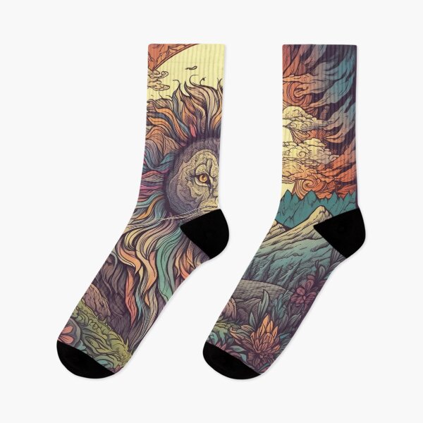 Item preview, Trippy Sunrise Lion designed and sold by Matt's Artificial Nature.