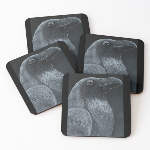Item preview, Crow artwork, moody and up close designed and sold by KellyMagic.