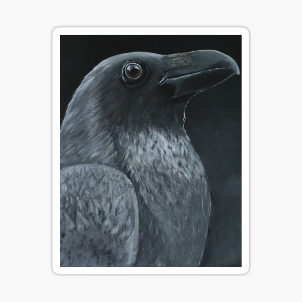 Item preview, Crow artwork, moody and up close designed and sold by KellyMagic.