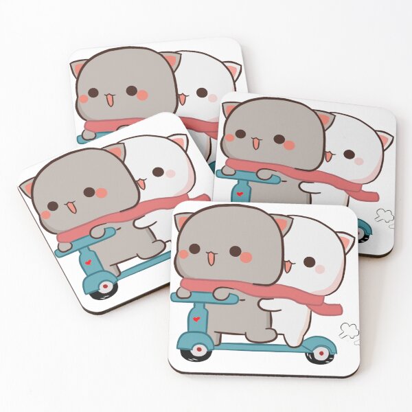 Item preview, Mochi Peach goma cat riding scooter  designed and sold by ThePurplePrints.