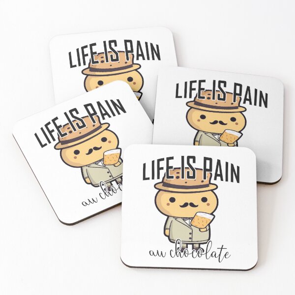 Item preview, Life is pain in chocolate designed and sold by knuppify.