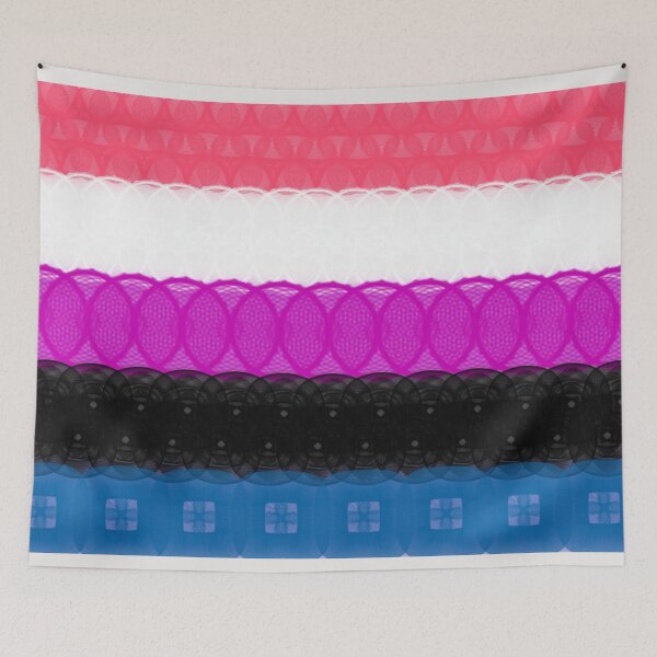 Item preview, Spirograph Patterned Genderfluid flag designed and sold by RachelEDesigns.