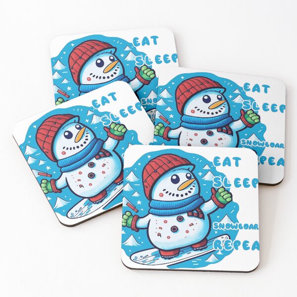 Artikelvorschau, Eat Sleep Snowboarding Wiederholen entworfen und verkauft von ClassicInkPress.