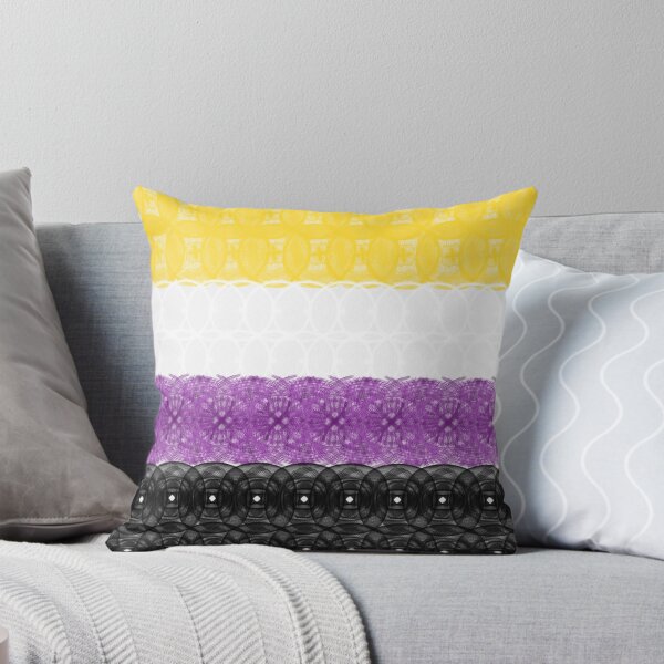 Aperçu de l'œuvre Spirograph Patterned Non Binary Flag créée et vendue par RachelEDesigns.