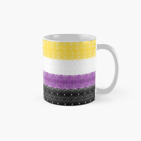 Aperçu de l'œuvre Spirograph Patterned Non Binary Flag créée et vendue par RachelEDesigns.